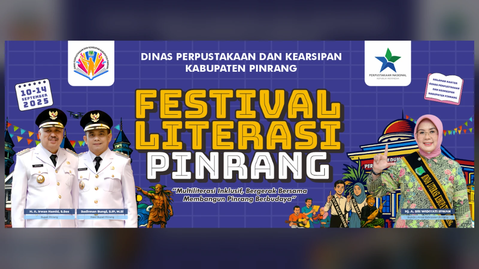 Festival Literasi Pinrang 2025 — Multiliterasi Inklusif & Panggung Edukasi Budaya