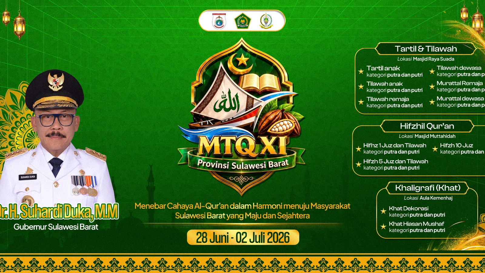 MTQ XI Tingkat Provinsi Sulawesi Barat 2026 — Desain Motion Graphic & Visual Mimbar Tilawah
