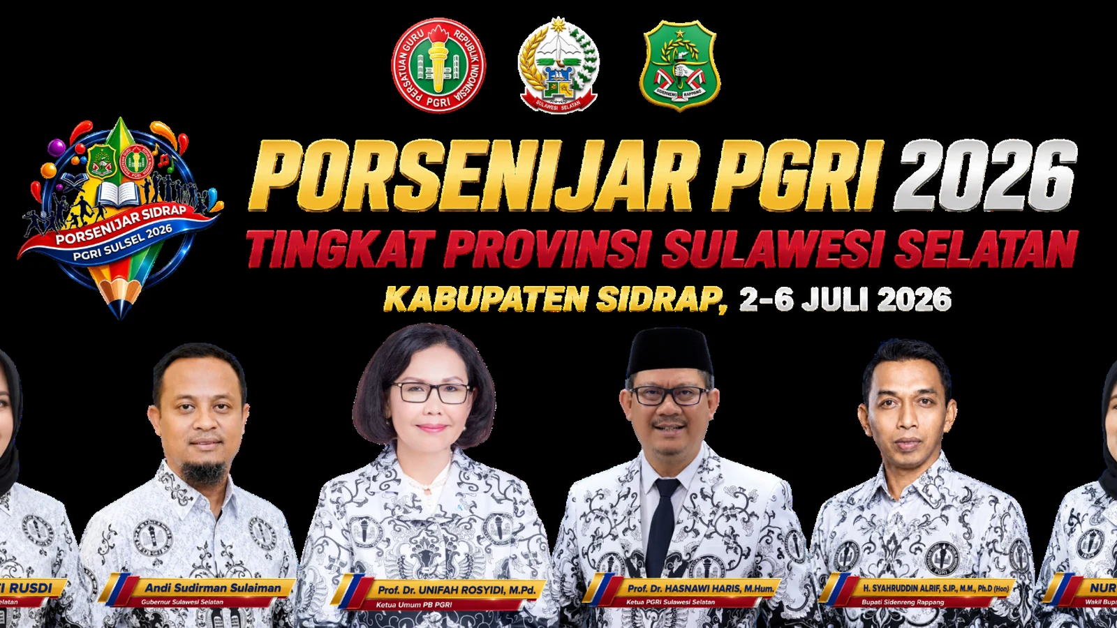 PORSENIJAR PGRI Sulsel Kab. Sidrap 2026 — Tata Multimedia Videotron & Visual Panggung