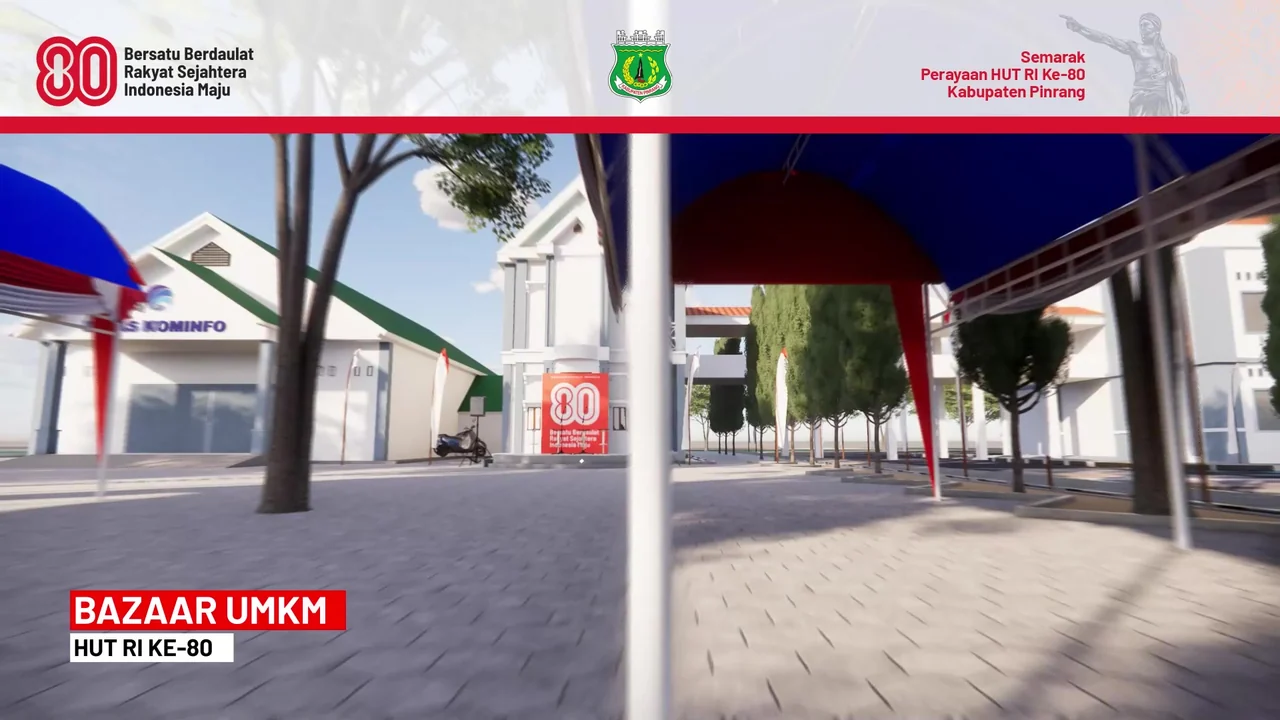 Cuplikan Animasi 3D Walkthrough Venue — Panorama Lapangan (24s)