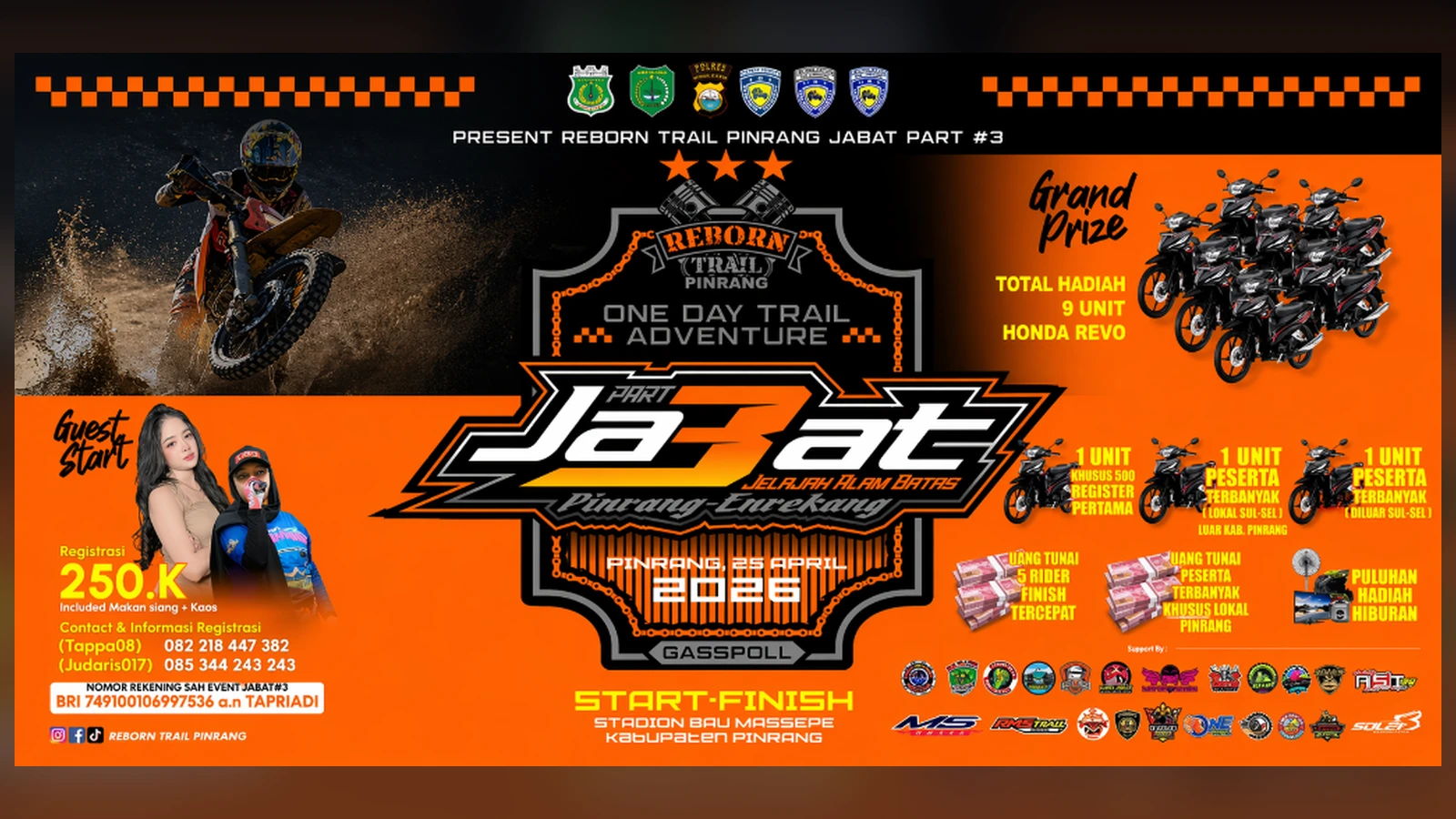 Visual Resmi Informasi Lomba — Grand Prize 9 Unit Honda Revo & Hadiah Tunai