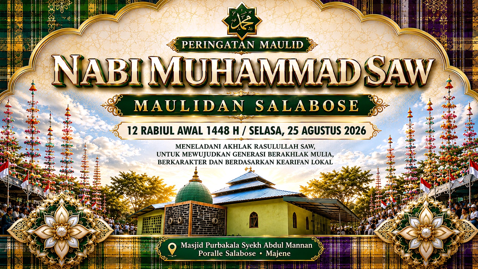 Peringatan Tradisi Maulid Nabi Besar Muhammad SAW Masjid Kuno Salabose Majene 2026 - Visual 2