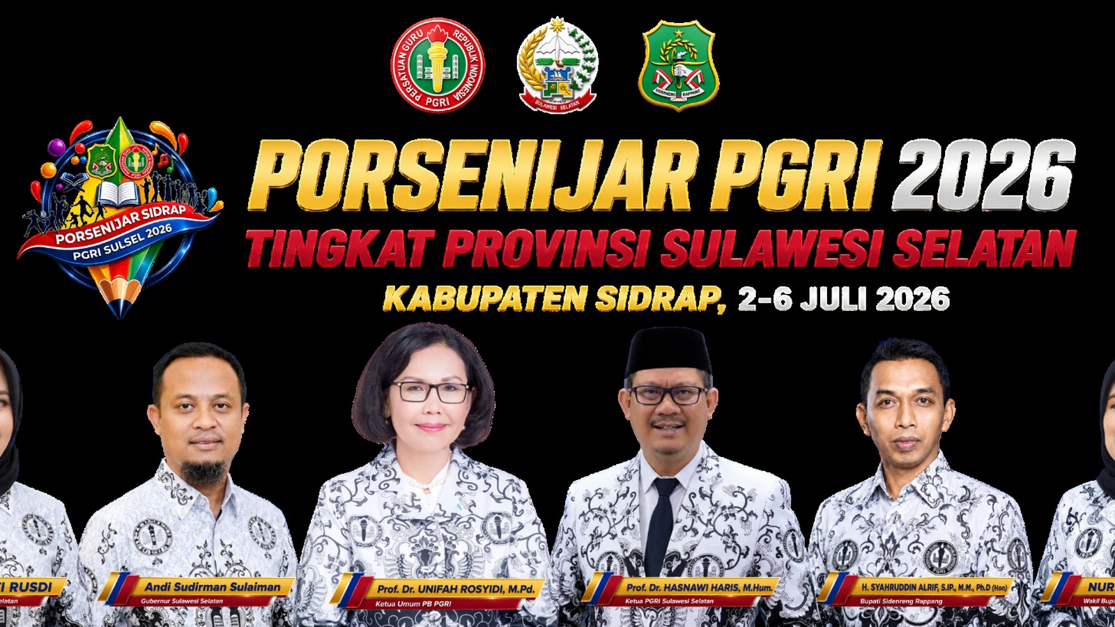 PORSENIJAR PGRI Sulsel Kab. Sidrap 2026 — Tata Multimedia Videotron & Visual Panggung - Visual 2