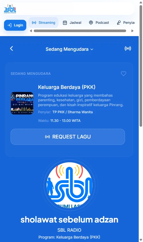 Aplikasi Web Streaming & Audio Player Digital Radio Suara Bumi Lasinrang 92,4 FM - Visual 2